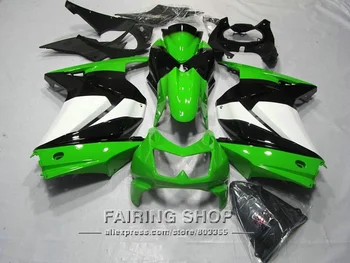 Зелен Автомобил комплекти За Kawasaki Ninja 250r 2008 2009 2013 ( Комплект обтекателей ) zx250r 08 14 Обтекатели S149
