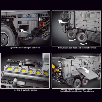 Технически RC Man RV Офроуд Луксозен Експедиционен Къмпинг 8х8 Модел Камион Тухли MOC Супер Автомобил Строителни Блокове Играчки на Децата Момчетата Подаръци