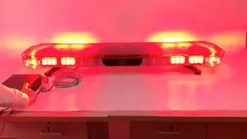 2019 Нова 1200 мм двухрядный Высокомощный Червен led предупредителен светлинен бар сирена 100 Вата и високоговорител за Възстановяване на автомобила TBD10326-20e-S