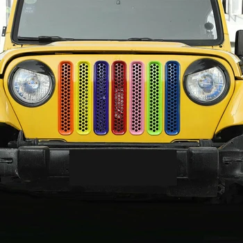 За Jeep Wrangler TJ 1997-2006 Цветна Решетка Скара Ленти, Фаровете Украса Лампи