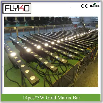 Led strip bar beam highquality factory price 14eyes 3W warm white gold matrix strobe IP20