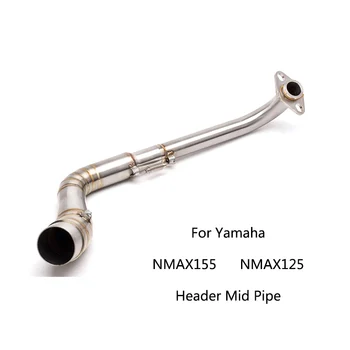 Заглавие Мотоциклет Средната Тръба за Yamaha NMAX155 NMAX125 Изпускателна Тръба От Неръждаема Стомана Slip On 51 мм Escape