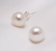 Brinco wedding OH Wholesale 44pair 7-8mm lavender round FW pearl earring gift word Lady ' s Earrings for women jewelry