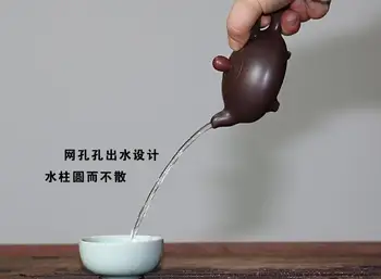 2017 Yixing чайник истински майстор Ван Хунцзюань всички ръчно изработени фини руда качеството на стар лилаво мръсотия протеин чайник