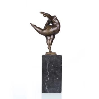Абстрактна гола Жена Танц Бронзова Статуя на Гола Женска Статуетка на Скулптура Галерия Декор Украшение