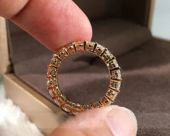 Цвят на ВВС пръстени диаманта муассанита злато на 18k rose gold д с национален сертификат 031