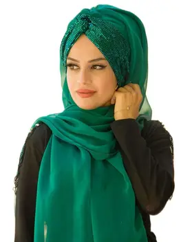 2021 Нов сезон 2021 Новият сезон на Турция Wedd Турция-Arab Islamic Muslim Draped Scally Hijab Scarf Muslim Hijab Two Color Comfortable Use Против Пот Luxury Fashion Elegant Design Cotton Шифон Shawl For Women Trend