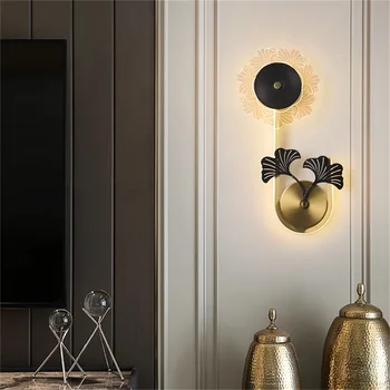 WPD Nordic Creative Wall Sconces Copper Lamp Modern Luxury LED Crystal Light For Home