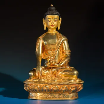 Тибетски Буда, Непал ръководството по отношение на качеството на всички 7-инчов злато Буда Шакямуни 22 см