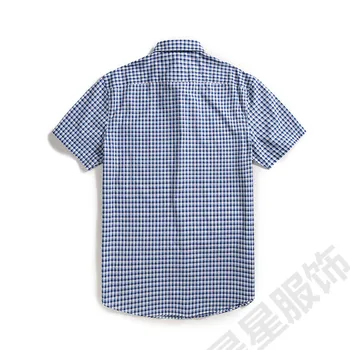 5XL Плюс размера на 8XL 6XL памук едро 2020 мъжки ежедневни летни мъжки ризи с къс ръкав slim fit plaid на мъжко облекло тениски