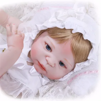 23 инча Пълен Силикон Корпус Reborn Baby Doll Играчки, Реалистични 55 см Принцеса Новородено Момиче Бебета Кукла децата рожден ден на игра дом дете