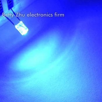 5000PCS/ЛОТ LED light-emitting diode quads 2 * 3 * 4mm прозрачно shell blue light clear water