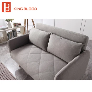 Модерен италиански диван за дневната сгъваема двойна текстилен разтегателен диван