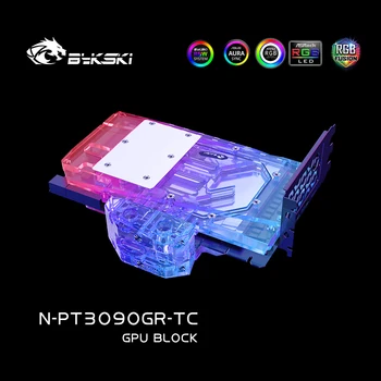 Bykski GPU Активен заден панел Блок За Palit RTX 3090 GameRock / Maxsun 3090 TURBO JET,VRAM Охладител Охладител за Вода N-PT3090GR-TC