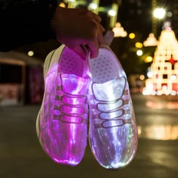 Лято Момче Светещи Светещи Маратонки на Мъже, Жени, Момичета и Децата Led Обувки Децата Мигат Със Светлината Възрастни USB Зареждане на Обувки