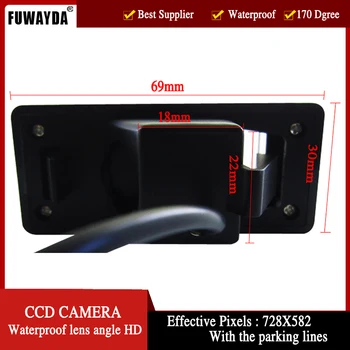 FUWAYDA Безжична CCD Автомобилна камера за задно виждане за TOYOTA LAND CRUISER 200 LC200/Toyota REIZ 2009,с 4,3-инчов монитор огледала за обратно виждане