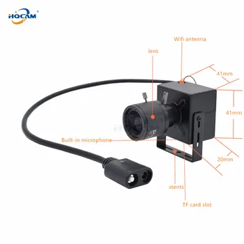 HQCAM CamHi IMX323 Low illumination1080P Audio Mini WIFI IP Camera indoor Wireless Surveillance 9-22 mm обектив Onvif TF Слот за карта