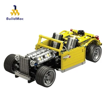 BuildMoc Технически Колата е Детска Играчка, Строителни Блокове Град Класически Автомобил е Супер Състезания Тухла Техник MOC Забавни Играчки За Деца