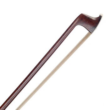 LOMMI 5pcs Master 4/4 Full Size Violin Bow Pernambuco Violin Bow Real Horse Hair Round Stick Snakewood Жаба Добре Балансиран